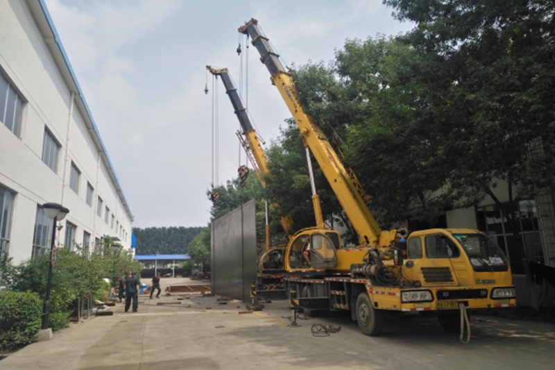 Processing of large size steel plate test block